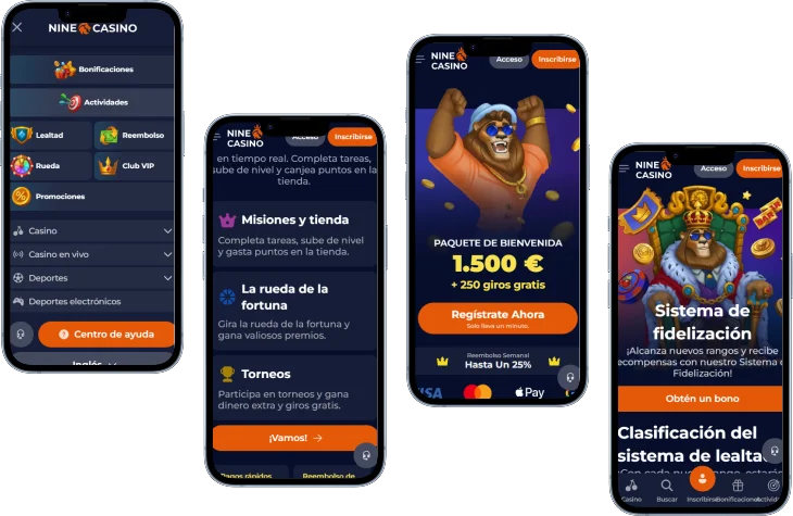 Nine Casino Aplicación Móvil Nine Casino aplicación móvil con bonificaciones, torneos y sistema de fidelización